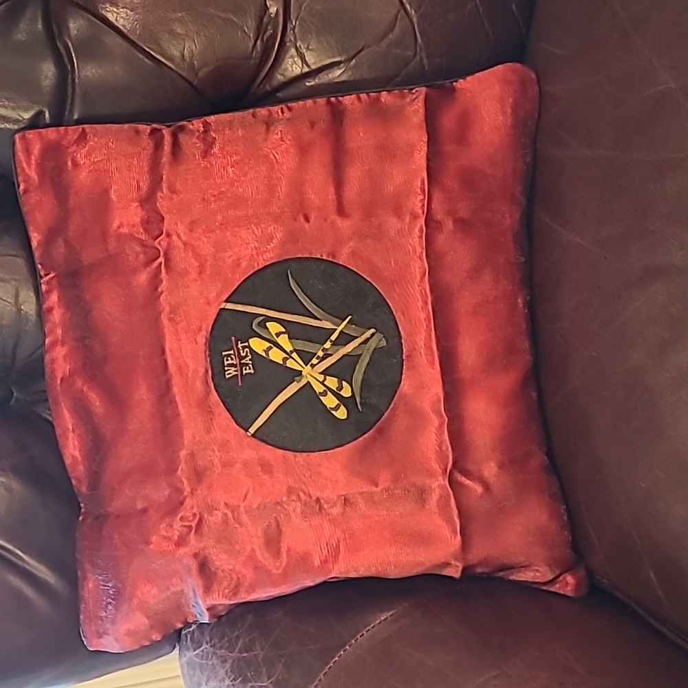 Wei East Decorative Square Pillow Covers with Dragonfly Design NIB SET OF 2